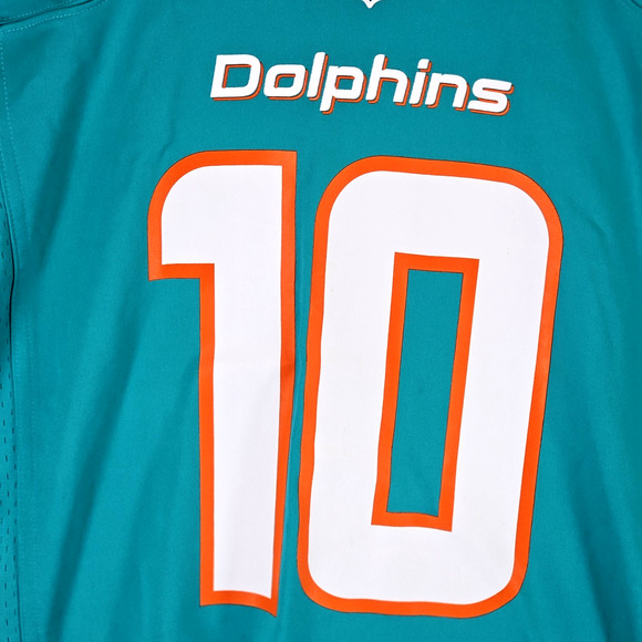 Miami Dolphins Nike Football Jersey NFL Players On Field Hill #10 Men's Large - Picture 3 of 8